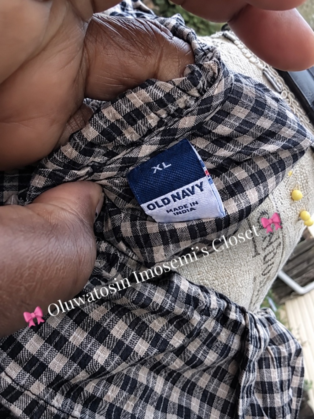 Classic Gingham Ruffle Shirt - Picture 5 of 5